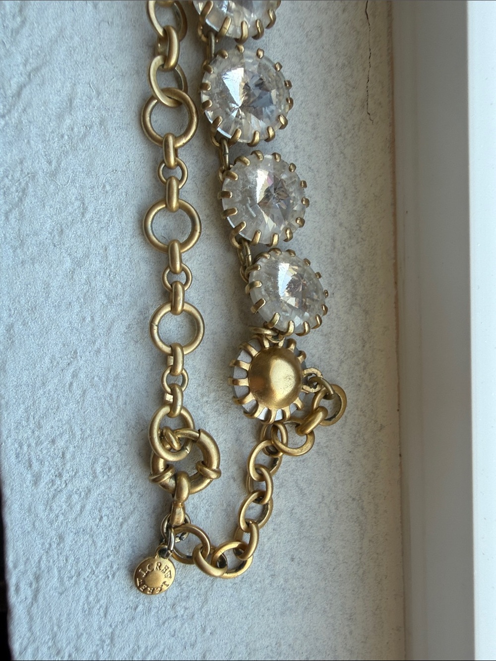 J. Crew Venus Fly trap clear crystal 15”-17” statement necklace - Picture 7 of 7